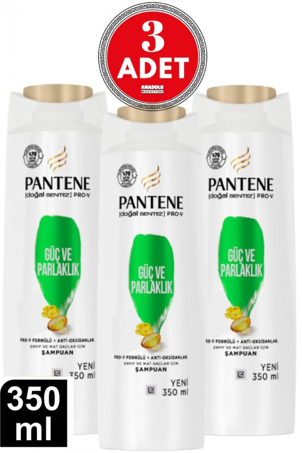 Doğal Sentez Güç Ve Parlaklık Şampuan 350 Ml 3 Adet