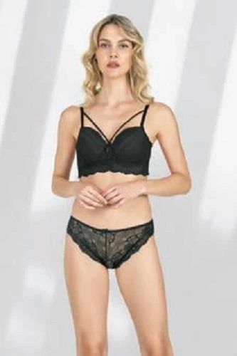 Fabony Bayan Dantelli Bralet Desteksiz Sütyen Külot Takımı 4211 - Resim 5