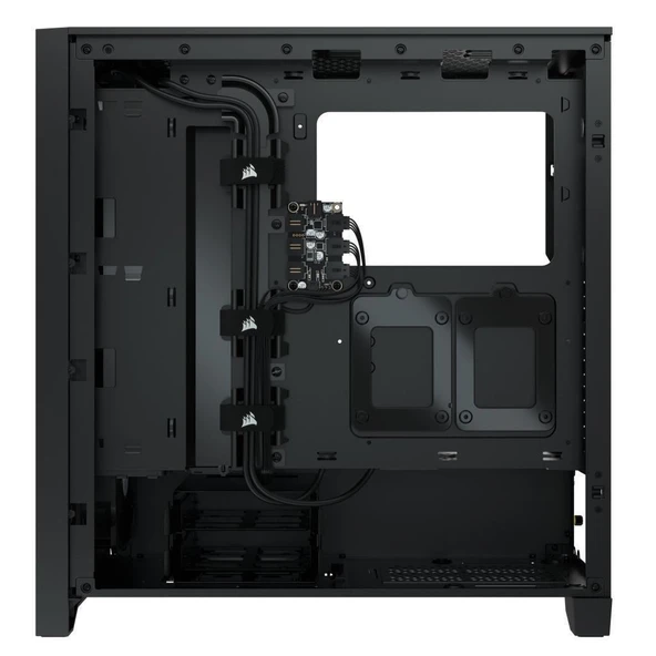 CORSAIR CC-9011204-WW ICUE 4000X RGB TEMPERLI CAM YAN PANEL MID TOWER BILGISAYAR KASASI SIYAH - 5