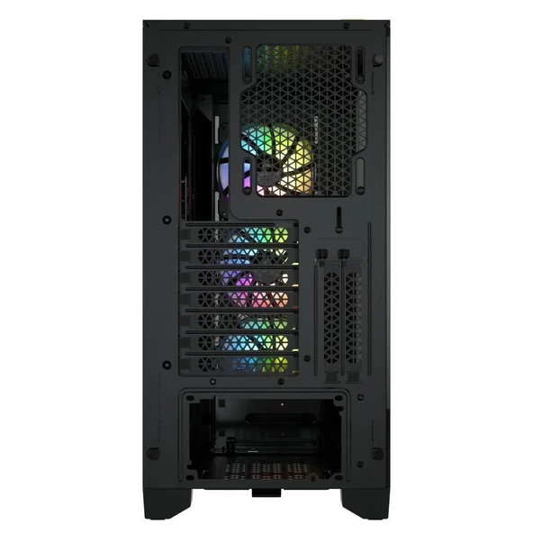CORSAIR CC-9011204-WW ICUE 4000X RGB TEMPERLI CAM YAN PANEL MID TOWER BILGISAYAR KASASI SIYAH - 7