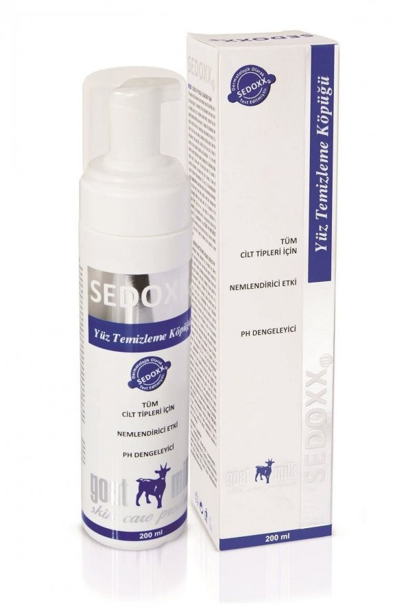 Sedoxx Tüm Cilt Tipleri için Nemlendirici Yüz Temizleme Köpüğü 200 ml