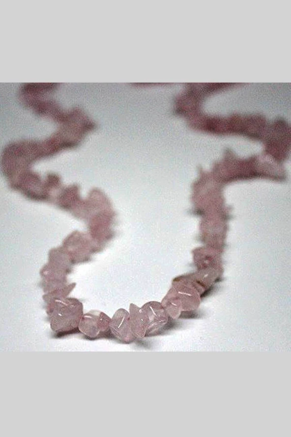 Pembe Kuvars Kırık Doğal Taş Dizisi - Resim 5