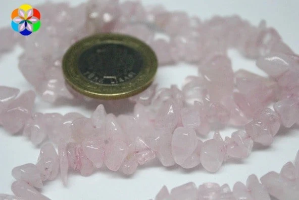 Pembe Kuvars Kırık Doğal Taş Dizisi - Resim 9