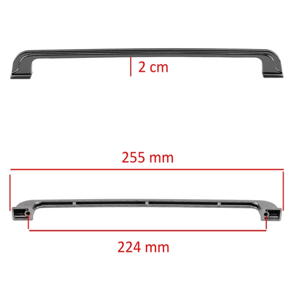 Alperen (224 MM - 22.4 CM) Mobilya Mutfak Dolabı Çekmece Dolap Kulpu Düz Kulbu Füme Metal Kulpları - Resim 2