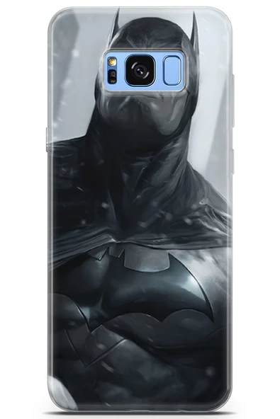 Samsung Galaxy S8 Plus Uyumlu Kılıf Dc 08 Batman DC Baskılı Kılıf Siyah - 1
