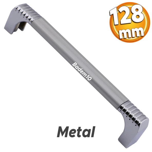 Side Mutfak Kulbu Çekmece Dolap Kulpu Metal Kulp Mobilya Dolabı Kulpları Krom Renk (128 MM-12.8 CM)