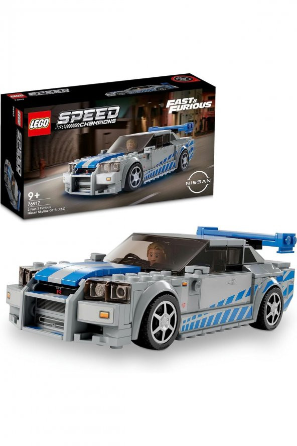 ® Speed Champions Daha Hızlı Daha Öfkeli Nissan Skyline GT-R (R34) 76917 (319 Parça)