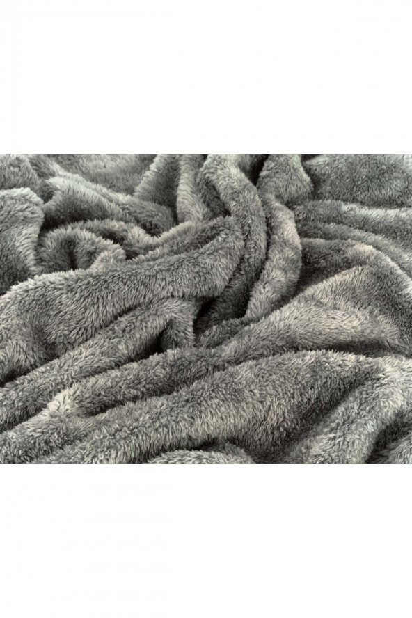 Çift Kişilik Wellsoft Battaniye Gri Renk 180 Cm X 190 Cm - 1