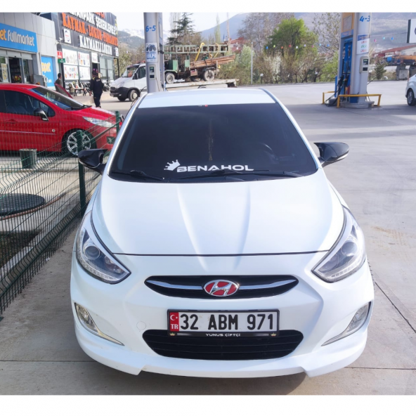 Hyundai Accent Blue Sinyalli Batman Yarasa Ayna Kapağı Piano Black Abs Plastik ürün görseli 1