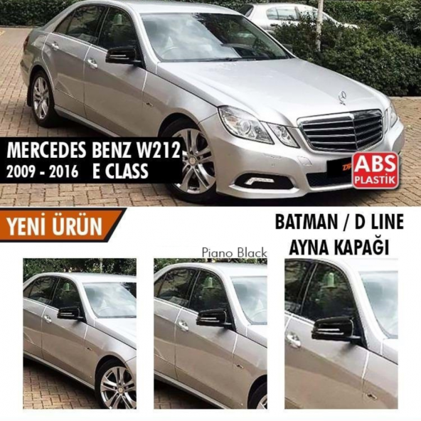 Mercedes Benz W212 2009-2016 Batman Yarasa Ayna Kapağı Piano Black Abs Plastik