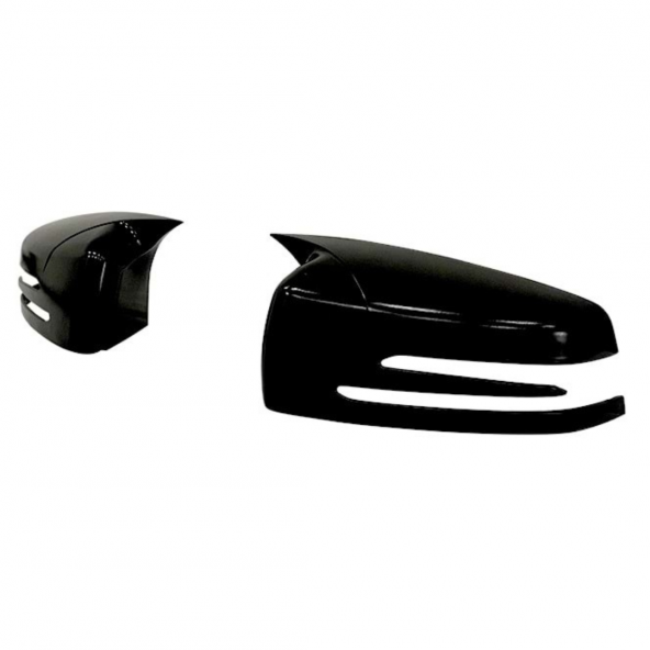 Mercedes Benz W204 2007-2014 Batman Yarasa Ayna Kapağı Piano Black Abs Plastik - Resim 2