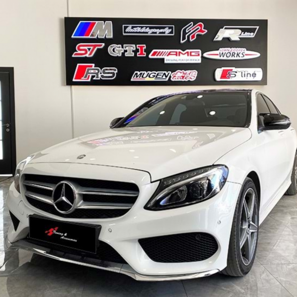 Mercedes W205 C Serisi 2015 Sonrası Batman Yarasa Ayna Kapağı Piano Black Abs Plastik - 2