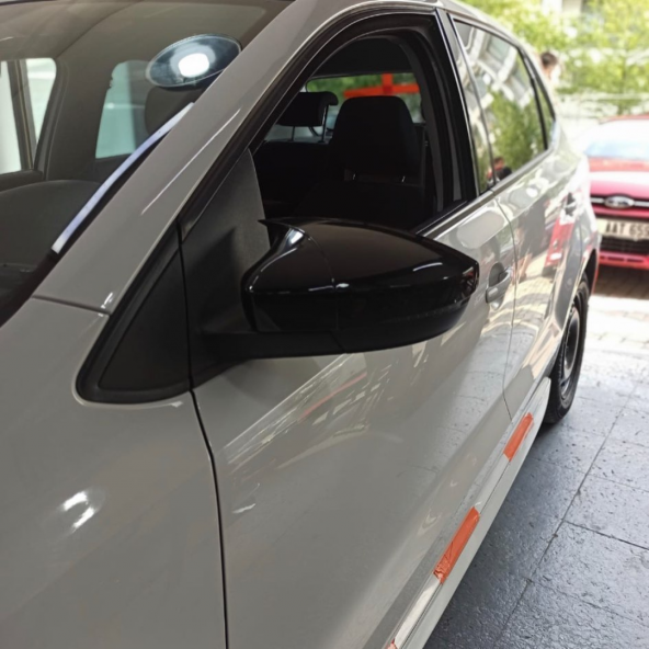 Volksvogen  Polo 6r-6c 2009-2017 Batman Yarasa Ayna Kapağı Piano Black Abs Plastik - 4