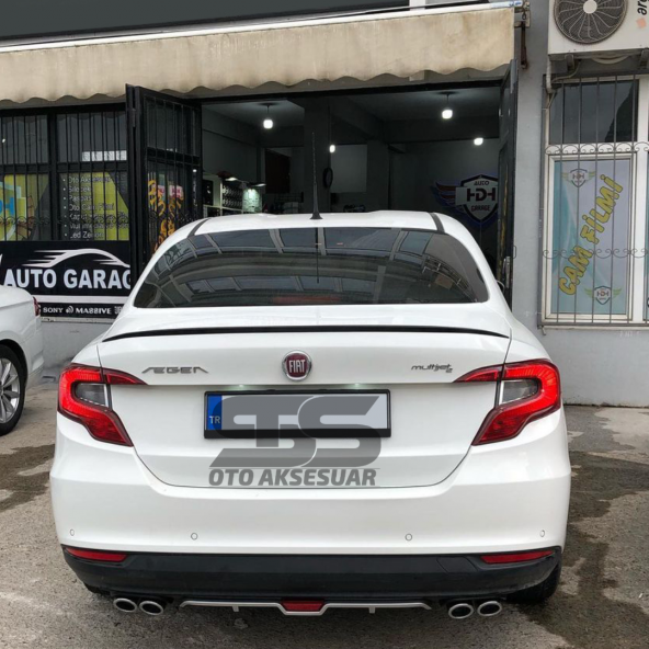 Fiat Egea Bagaj Üstü Slim Spoiler Parlak Siyah - Resim 2