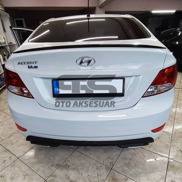 Hyundai Accent Blue Bagaj Üstü Slim Spoiler Parlak Siyah - Resim 4
