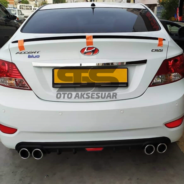 Hyundai Accent Blue Bagaj Üstü Slim Spoiler Parlak Siyah - Resim 5