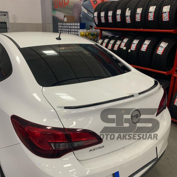 Opel Astra J Sedan Kasa Bagaj Üstü Slim Spoiler Piano Black Parlak - Resim 2