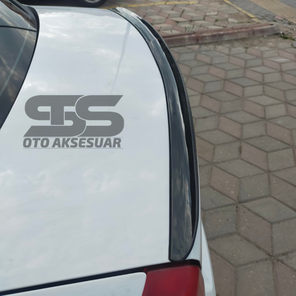 Renault Clio 2 Bagaj Üstü Slim Spoiler Parlak Siyah Piano Black 2001-2008 - Resim 2