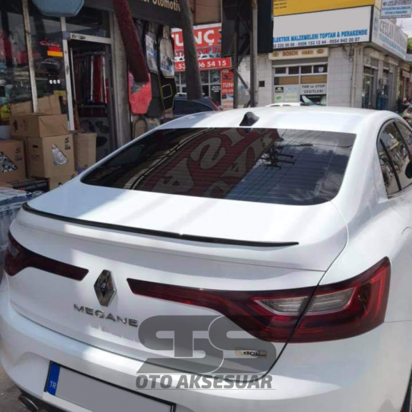 Renault Megane 4 Sedan Kasa Uyumlu Bagaj Üstü Spoiler Piano Black - 7