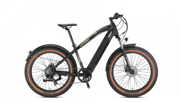 LOOP CRUISER 26 ELEKTRİKLİ FAT BIKE BİSİKLET 7Vites MD 17 MAT SİYAH -KAHVERENGİ
