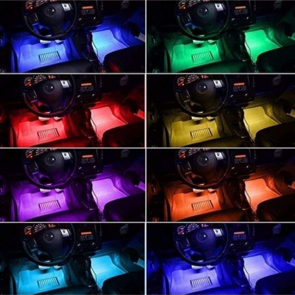 Müziğe Sese Duyarlı Ayak Altı Led Kumandalı Rgb - 3