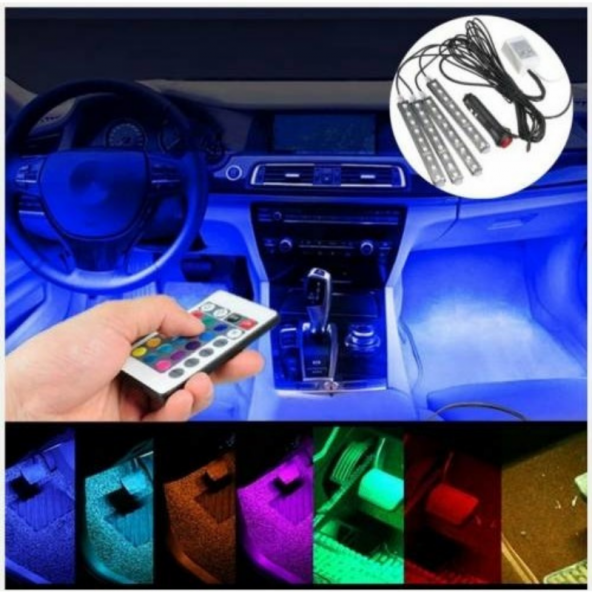 Müziğe Sese Duyarlı Ayak Altı Led Kumandalı Rgb - 4