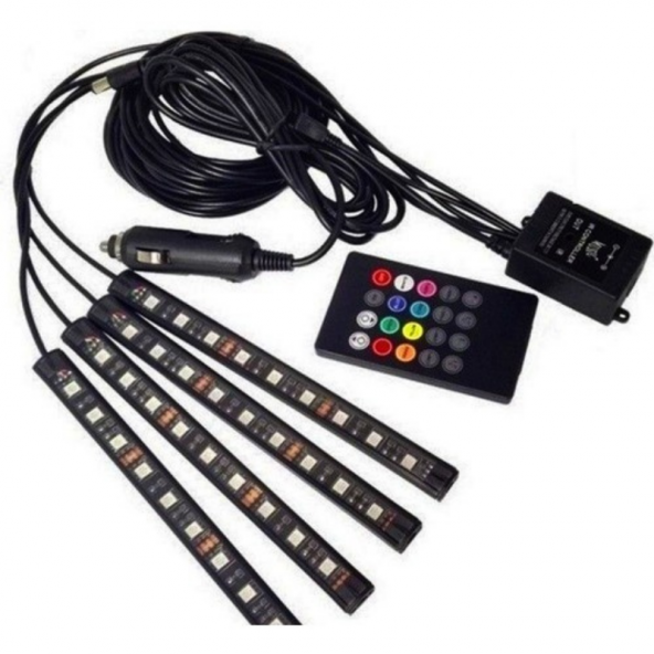 Müziğe Sese Duyarlı Ayak Altı Led Kumandalı Rgb - 5