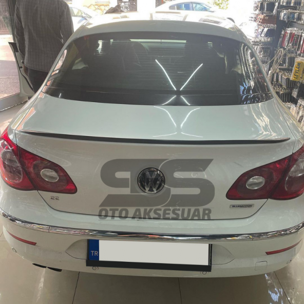Volkswagen VW CC Bagaj Üstü Slim Spoiler Piano Black Parlak Siyah ürün görseli 1