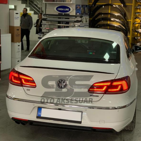 Volkswagen VW CC Bagaj Üstü Slim Spoiler Piano Black Parlak Siyah - Resim 3