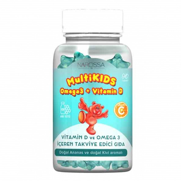 Narcissa Multikids Omega 3 Vitamin D 90 Jel Kapsül