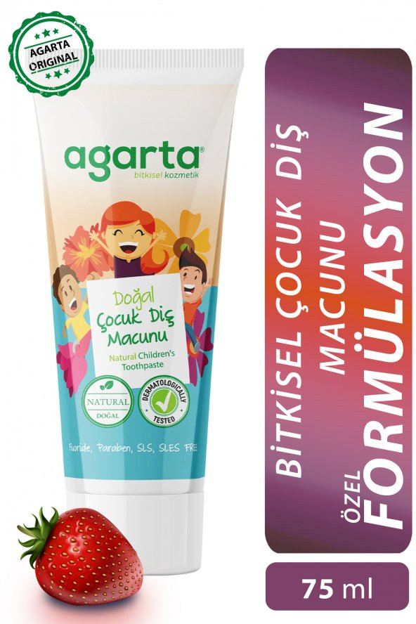 Agarta Doğal Çocuk Diş Macunu Çilekli 75 ml