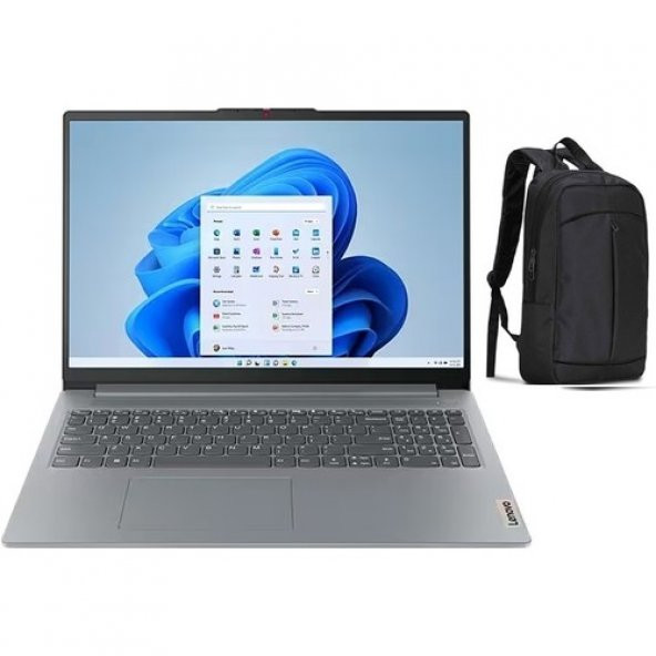 Lenovo Ideapad Slim 3 15AMN8 Amd Ryzen 5 7520U 8gb 256GB SSD Windows 11 Home 15.6" Fhd 82XQ0011TX + Sırtçantası Hediyeli