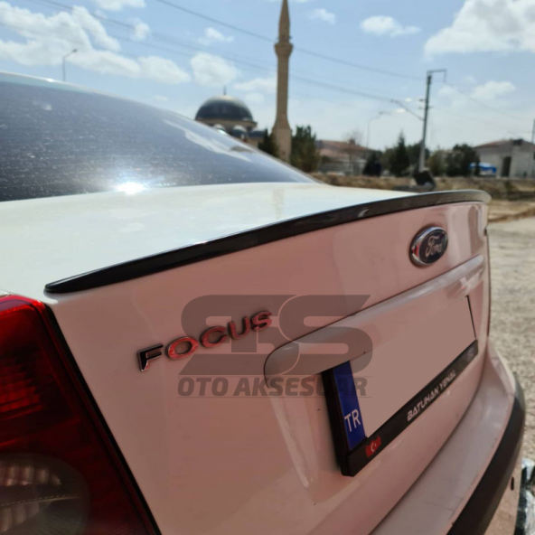 Ford Focus 2-2,5 Bagaj Üstü Slim Spoiler Piano Black Parlak Siyah - Resim 5