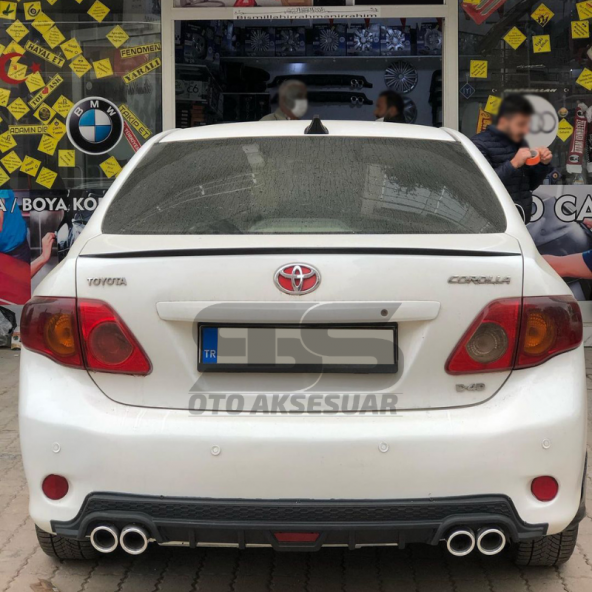 Toyota Corolla 2006-2012 Bagaj Üstü Slim Spoiler Piano Black Parlak Siyah - Resim 2