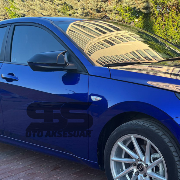 Elantra Sinyalli Batman Yarasa Ayna Kapağı Piano Black / 2021 sonrası - Resim 6