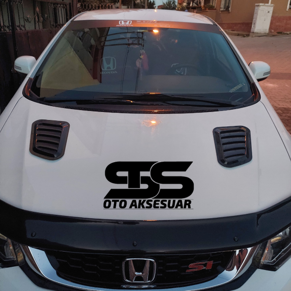 Honda Civic FB7 Uyumlu Piano Black Kaput Üstü Havalandırma Izgarası - Resim 2