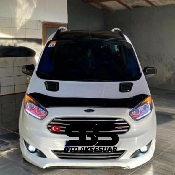 Ford Courier Uyumlu Piano Black Kaput Üstü Havalandırma Izgarası - Resim 4