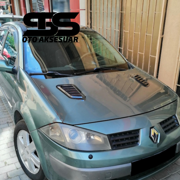 Renault Megane 2 Uyumlu Piano Black Kaput Üstü Havalandırma Izgarası - 2