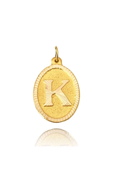 14 Ayar Altın K Harf Kolye