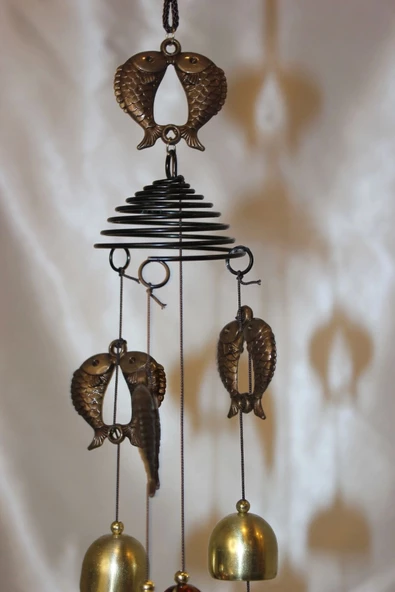 Deprem Çanı Zili Rüzgar Çanı Zili Feng Shui Yin Yang Yunus - Resim 5