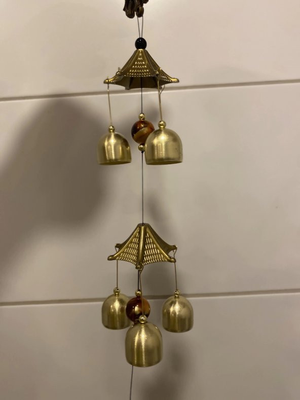 Deprem Çanı Zili Rüzgar Çanı Zili Feng Shui Yin Yang Çan 3Lü - Resim 3