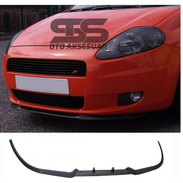 Fiat Grande Punto Cupra R Uyumlu Ön Lip Mat Siyah Ön Tampon Lip ürün görseli 1