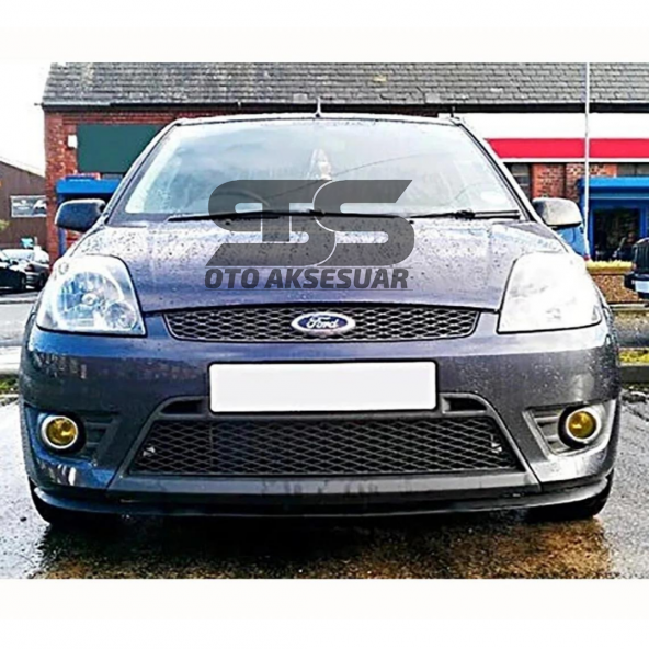 Ford Fiesta 2002-2008 Cupra R Uyumlu Ön Lip Mat Siyah Ön Tampon Lip - Resim 2