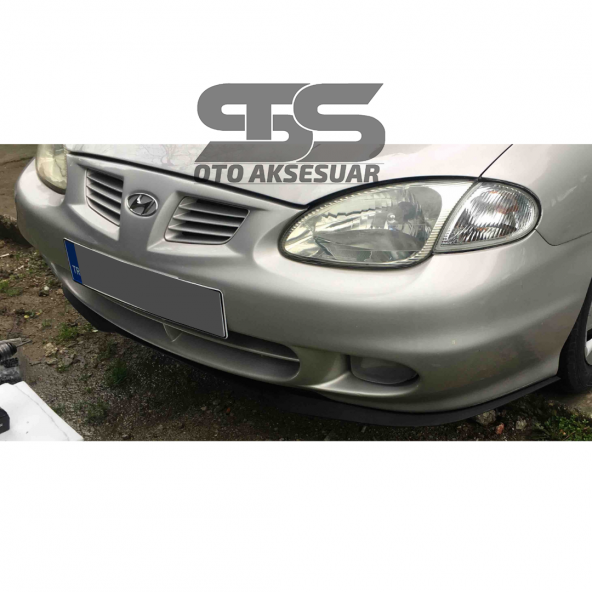 Hyundai Elentra mk2 Cupra R Uyumlu Ön Lip Mat Siyah Ön Tampon Lip - Resim 2