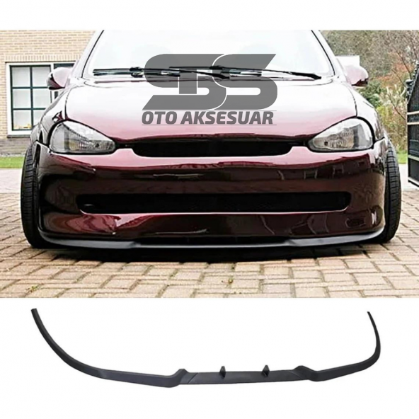 Opel Corsa B Cupra R Uyumlu Ön Lip Mat Siyah Ön Tampon Lip ürün görseli 1