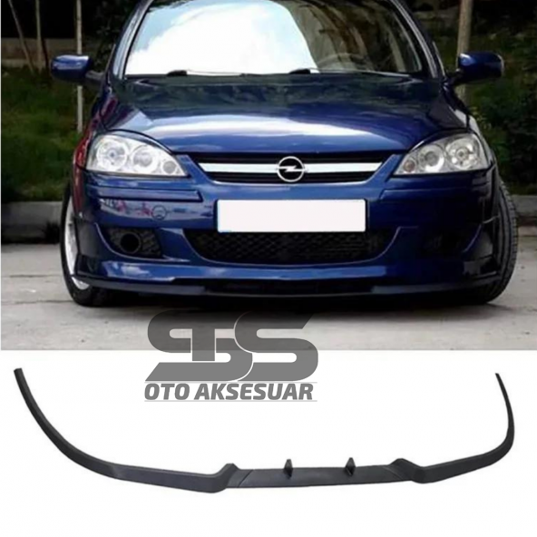 Opel Corsa C Cupra R Uyumlu Ön Lip Mat Siyah Ön Tampon Lip