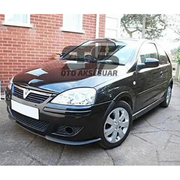 Opel Corsa C Cupra R Uyumlu Ön Lip Mat Siyah Ön Tampon Lip - Resim 2