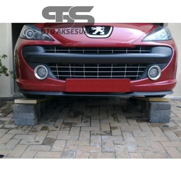 Peugeot 207 Cupra R Uyumlu Ön Lip Mat Siyah Ön Tampon Lip - 4