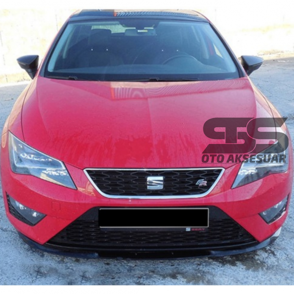 Seat Leon mk3 Cupra R Uyumlu Ön Lip Mat Siyah Ön Tampon Lip - 3