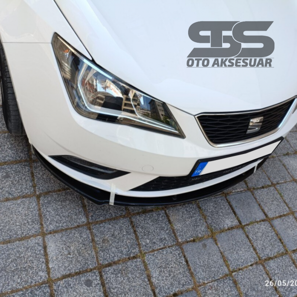 Seat Leon mk3 Cupra R Uyumlu Ön Lip Mat Siyah Ön Tampon Lip - 5